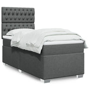 Giroletto a Molle con Materasso Grigio Scuro 80x200 cm Tessuto 3290323