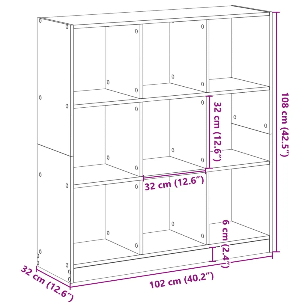 vidaXL Libreria Bianca 102x32x108 cm in Truciolato