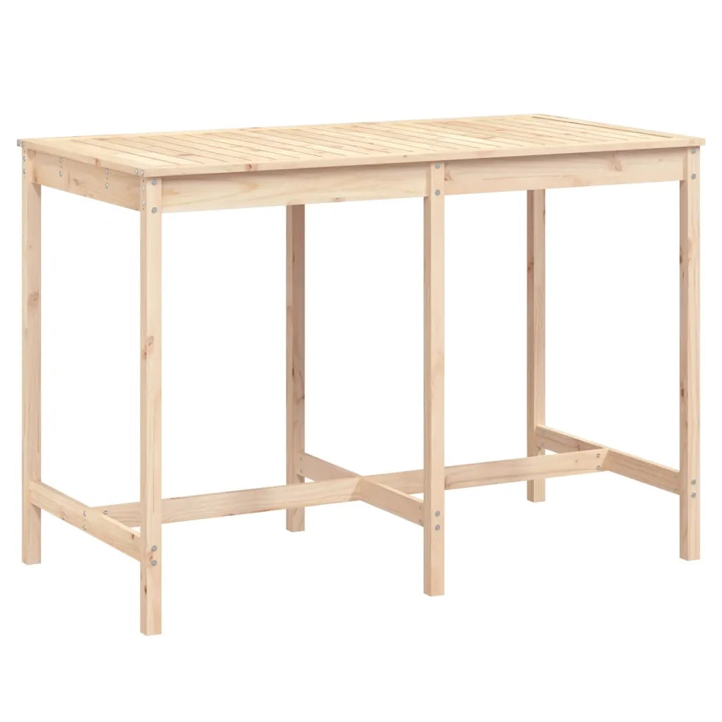 Tavolo da Giardino | Tavolino da esterno 159,5x82,5x110 cm in Legno Massello di Pino