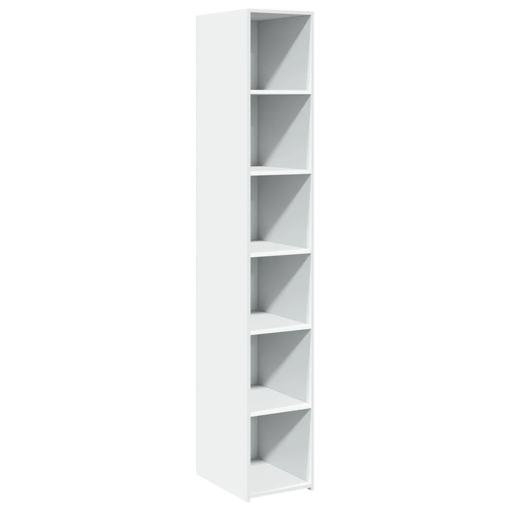 Credenza buffet cassettiera mobile contenitore organizer cucina soggiorno soggiorno alto 30 x 41 x 185 cm derivati ​​del legno bianco 02_0032253