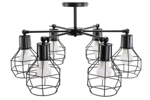 Lampada Da Soffitto Pensile Metallico Loft APP735-6C