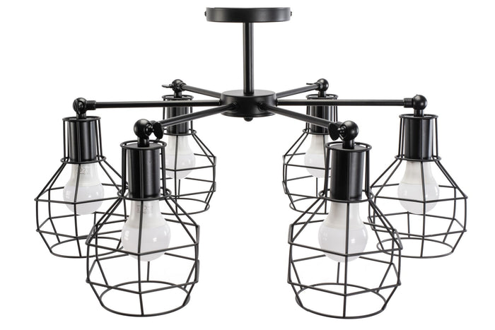 Lampada Da Soffitto Pensile Metallico Loft APP735-6C