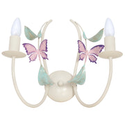 Applique Summer crema doppia farfalle 2xE14 Luminex