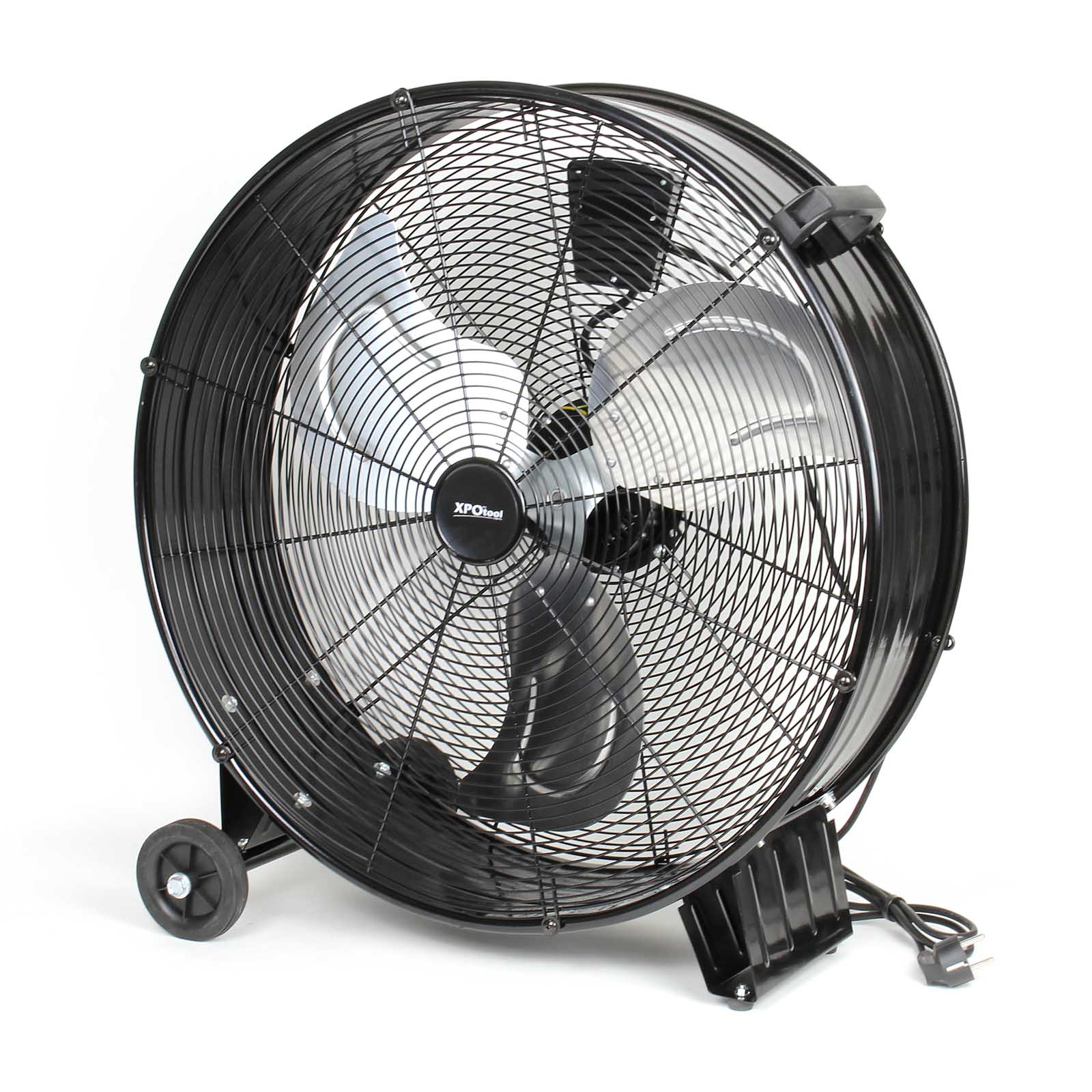 Ventilatore industriale 60 cm 180 W Ventilatore a tamburo da pavimento portatile con cavo e 3 velocità