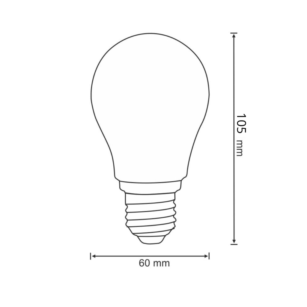 Lampadina LED Filament A60 E27 450lm 3000K Polux Platinum