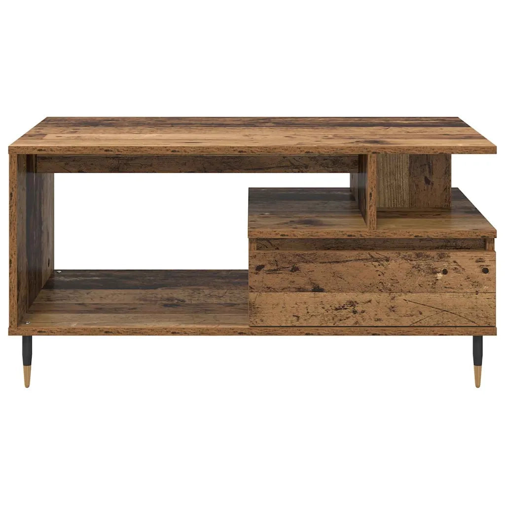 Tavolino da salotto con cassetto Legno vecchio 90 x 49 x 45 cm 882705
