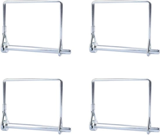 Penna per bloccaggio filo 70 mm - 4 pezzi - Colore argento - Acciaio di carbonio - Connesi di sicurezza - Utilizzo multi-funzione - Connesi di sicurezza