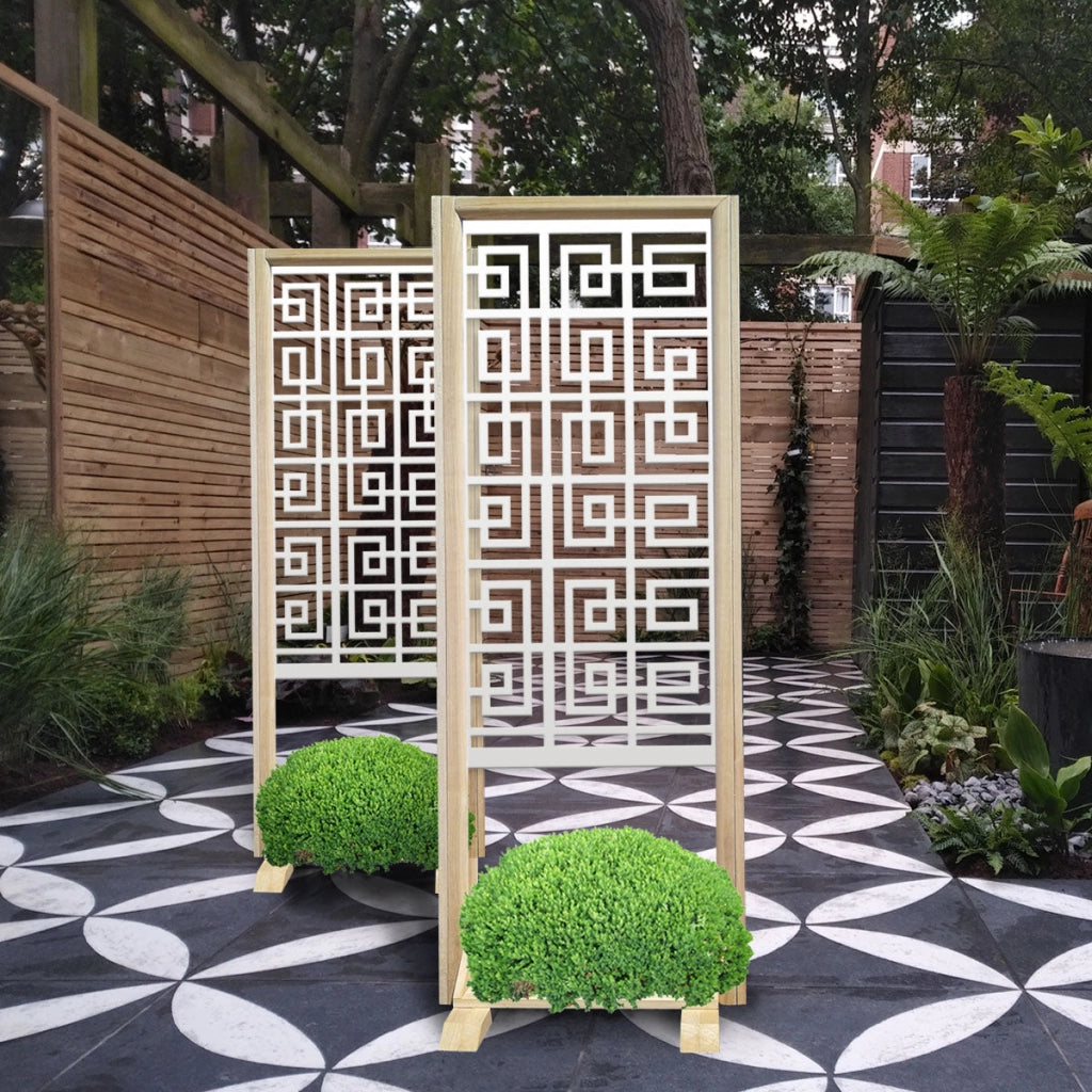 THAI - Separè - Paravento modulabile - 70x190cm - in Legno e PVC Colore: bianco