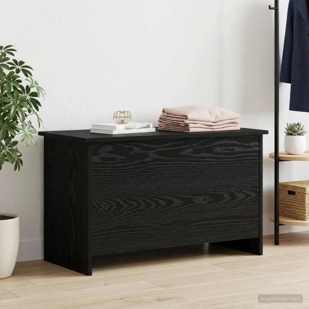 Cassa di stoccaggio Rovere Nero 80 x 40 x 50 cm 8011260