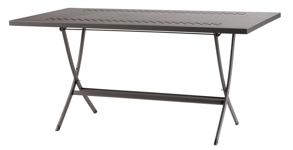 Set Tavolo Pieghevole e 4 Sedie da Giardino in Acciaio RD Italia Lola Antracite