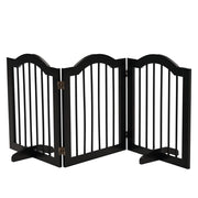 Barriera di Sicurezza per Cani Pieghevole 3 Pannelli ¨C Zephmum ¨C 154.5x29.5x61 cm Nero