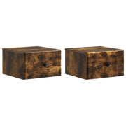 Mobiletto da notte a muro 2 pcs Rovere Fumo 34,5 x 33 x 20 cm 899116