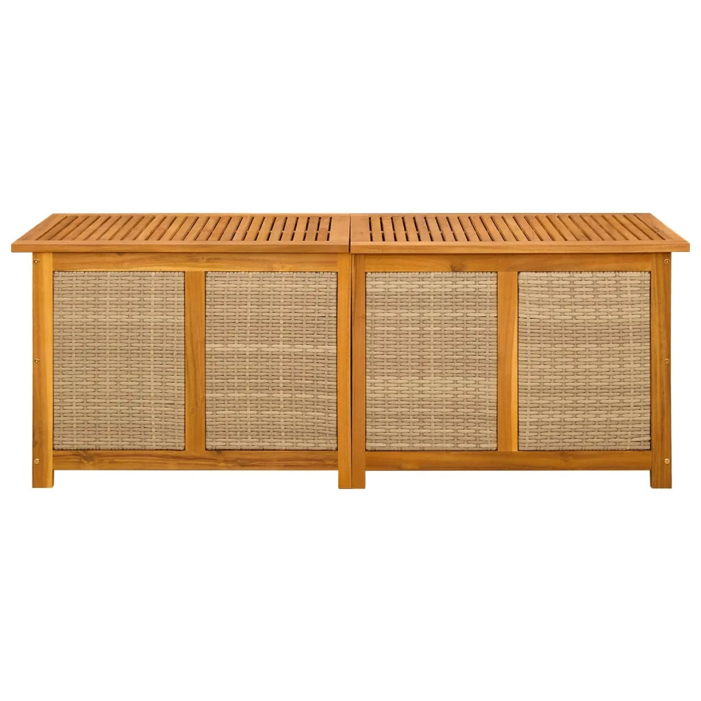 Scatola di Stoccaggio per Giardino 185 L 150 x 50 x 56 cm Beige 42002721