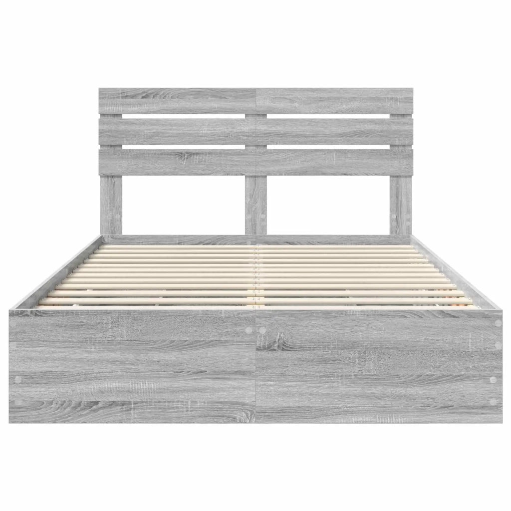 Struttura del letto con cassetto Grigio Sonoma 140 x 200 cm 3411503