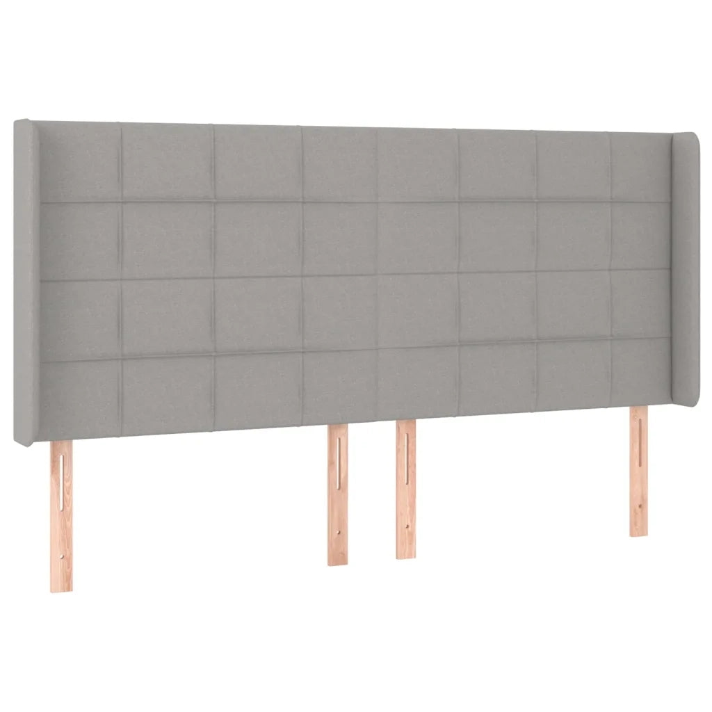 Letto a Molle Materasso e LED Grigio Chiaro 160x200 cm Tessuto 3138325