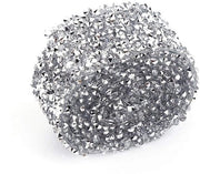 Nastro di diamanti con applicazione adesiva - Argento/Azzurro - 1 Yard (circa 91 cm) - 3 cm Larghezza - Con lato adesivo - Adatto per matrimoni e decorazioni