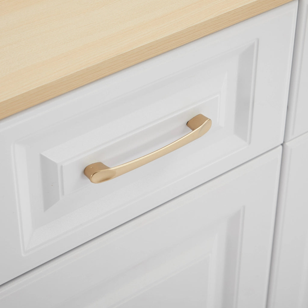 Credenza 140 cm con 4 cassetti e 4 ante in truciolare bianco e rovere