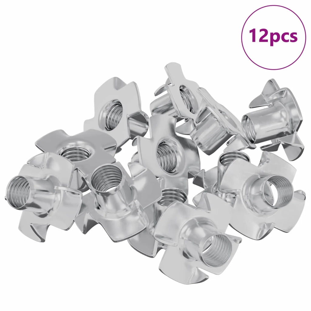 T-nut con punte 12 pz Argento M6 mm Acciaio CFW1080389