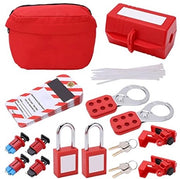 Kit di Blocco e Etichettatura per Sicurezza - Completo - Industria - Chiavi e Catene - Per Misure di Sicurezza - Adatto per Macchine e Impianti