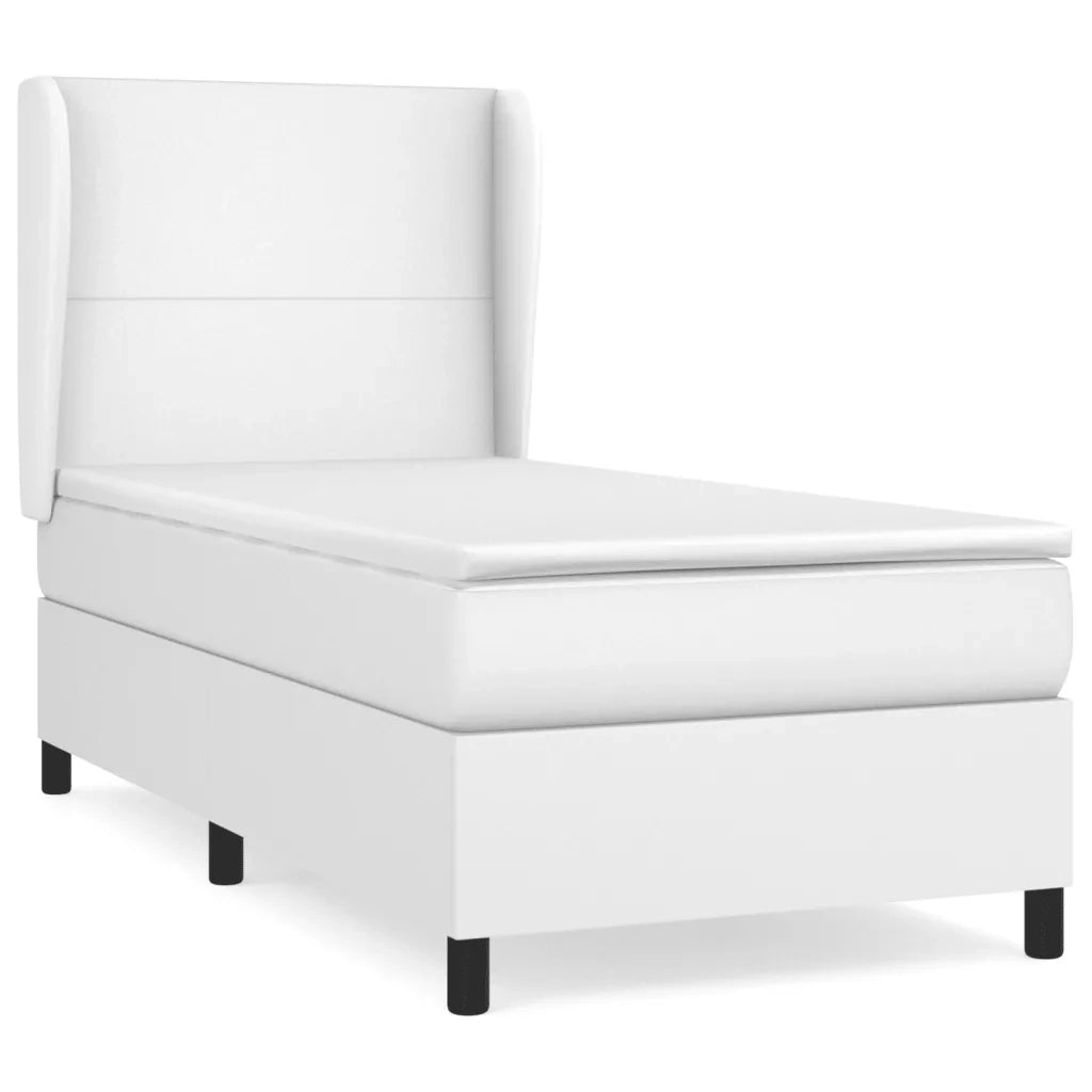 Giroletto a Molle con Materasso Bianco 90x200 cm in Similpelle cod mxl 67997