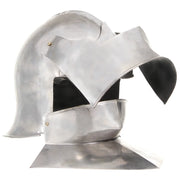 Elmo da Cavaliere Medievale Antico LARP in Acciaio Argento CFW5351718