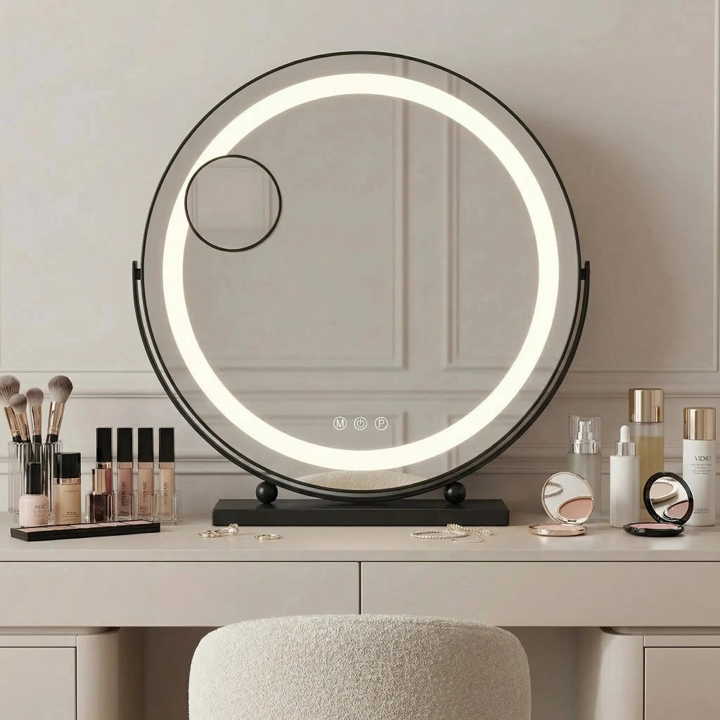 Specchio Led Make-up Black 40 Cm