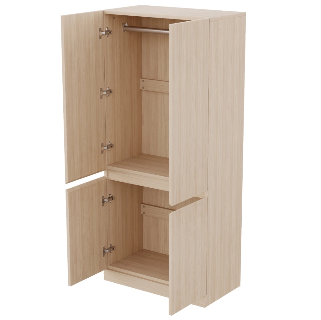 Armadio a doppia anta 70 x 40 x 170 cm; colore naturale