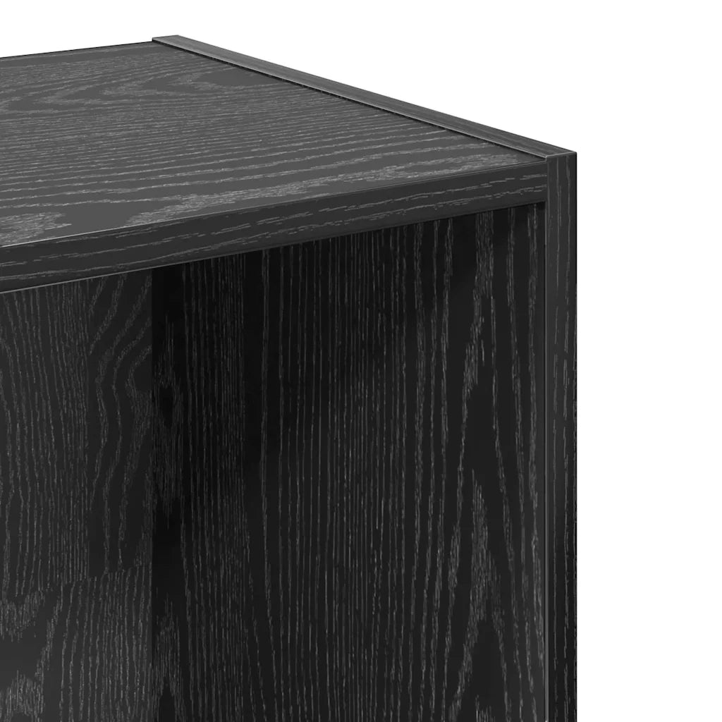 vidaXL Libreria Rovere nero 40 x 30 x 152 cm Legno multistrato