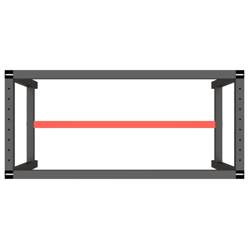 Telaio Banco da Lavoro Nero e Rosso Opaco 110x50x79 cm Metallo CFW9004527