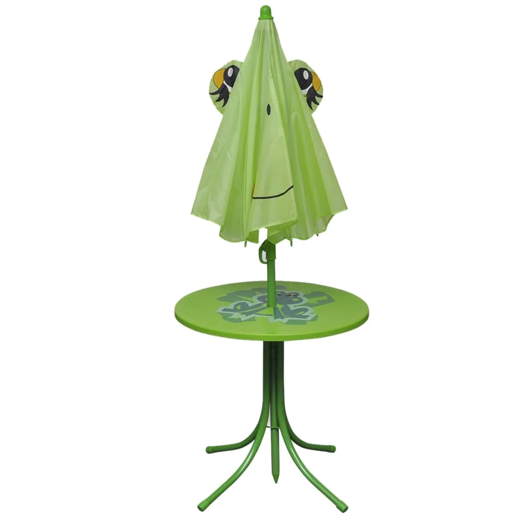 Set bistrot con ombrellone per bambini 3 pz verde 02_0014492