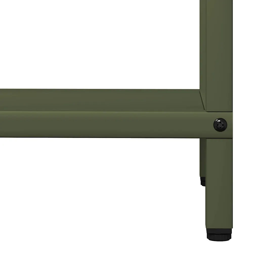 vidaXL Rastrelliera per Legna da Ardere Verde Oliva 40x25x120 cm