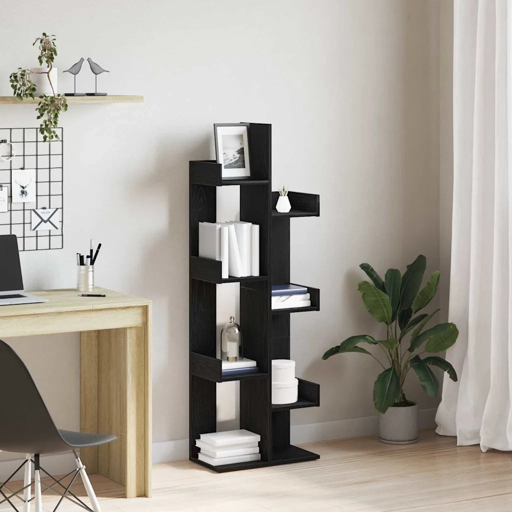 Libreria Rovere Nero 48 x 25,5 x 140 cm Legno multistrato 862681