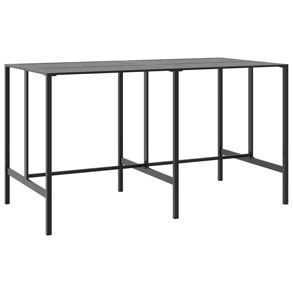 Set Bar da Giardino 9pz Nero in Acciaio Verniciato a Polvere 3283754