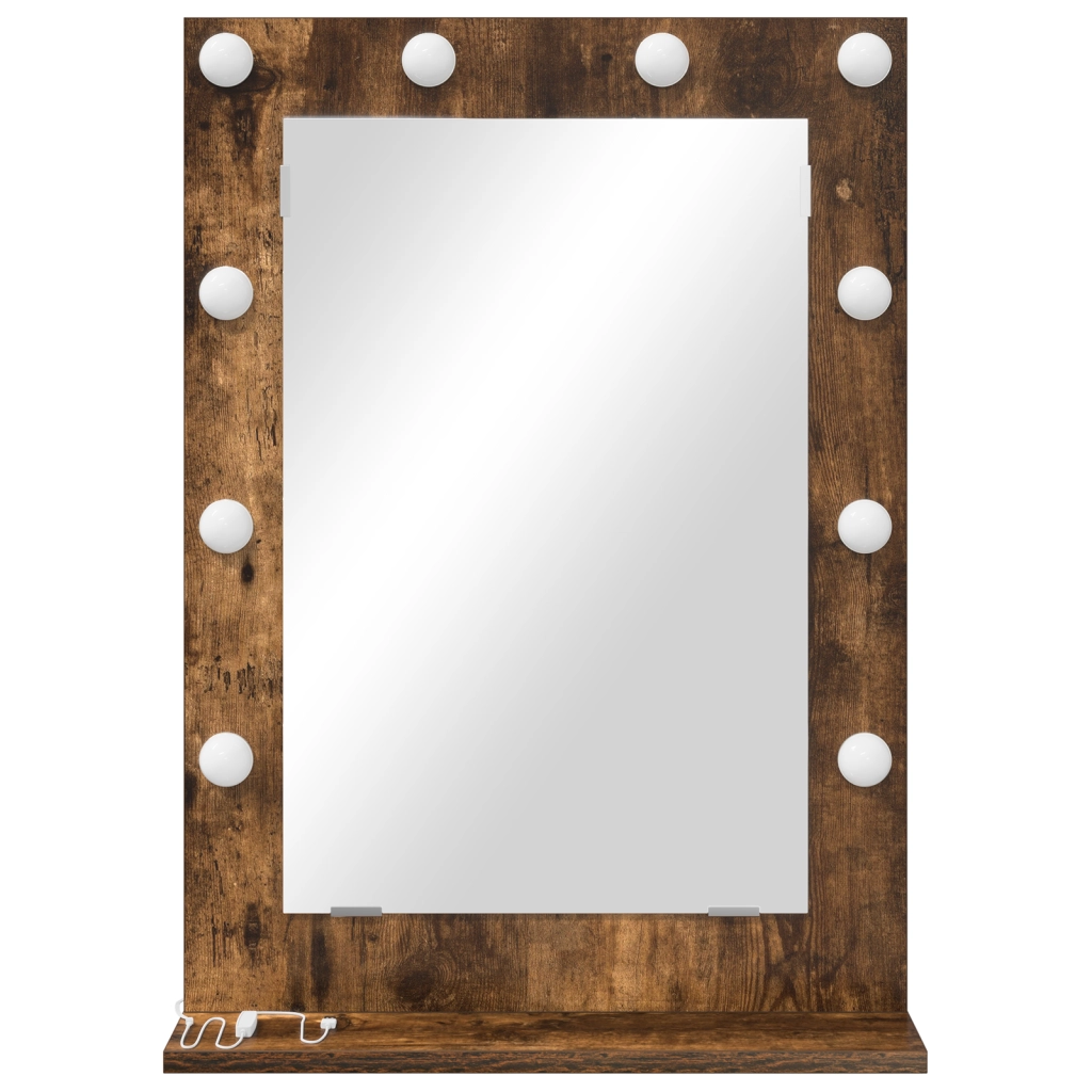 Specchio da toeletta Rovere affumicato Legno, Vetro 70 x 50 x 18 cm