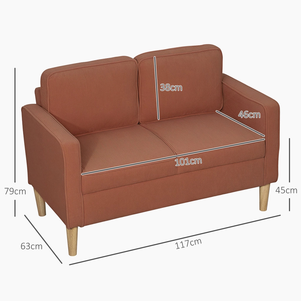 DIVANO 2 posti con vano contenitore 117x63x79 cm Poliestere Arancione