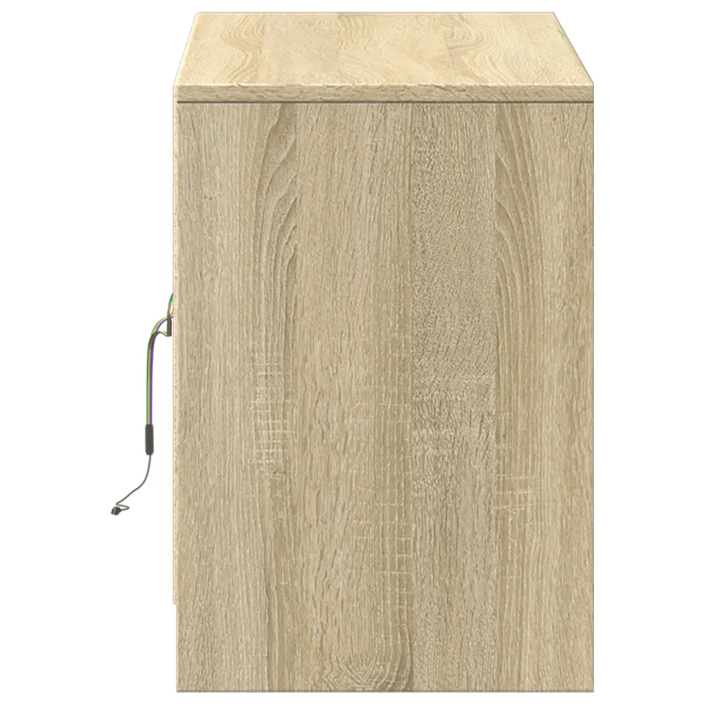 Mobile Porta TV con LED-Credenza per TV Rovere Sonoma 100x34x50cm in Truciolato 838052