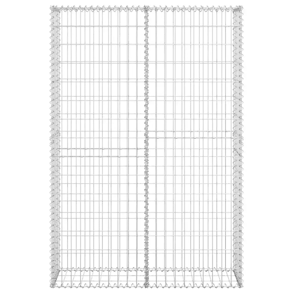 Cesto Gabbione con Coperchio in Filo Zincato 150 x 100 x 30 cm 141042