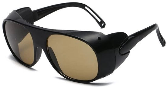 Occhiali di Sicurezza per la Vita Quotidiana - Protezione UV - Visiera a Copertura Totale - Visiera Leggera - Tempie con Touch Soft - Classificazione Ottica 1 - Incluso Cordoncino di Collo - Occhiali di Sicurezza