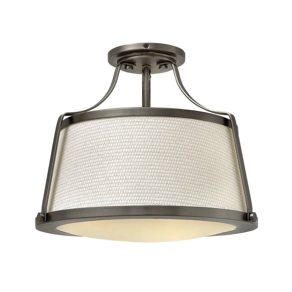 Lampada a Soffitto 2 Luci Kalf In Acciaio Nero A Bracci E Sfere In Vetro Opalino E Oro