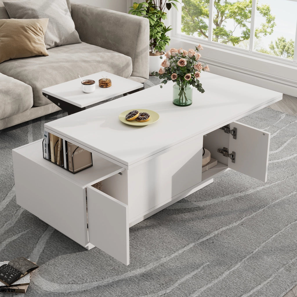Tavolino moderno con meccanismo a doppia elevazione - Zephmum- 50 kg di carico