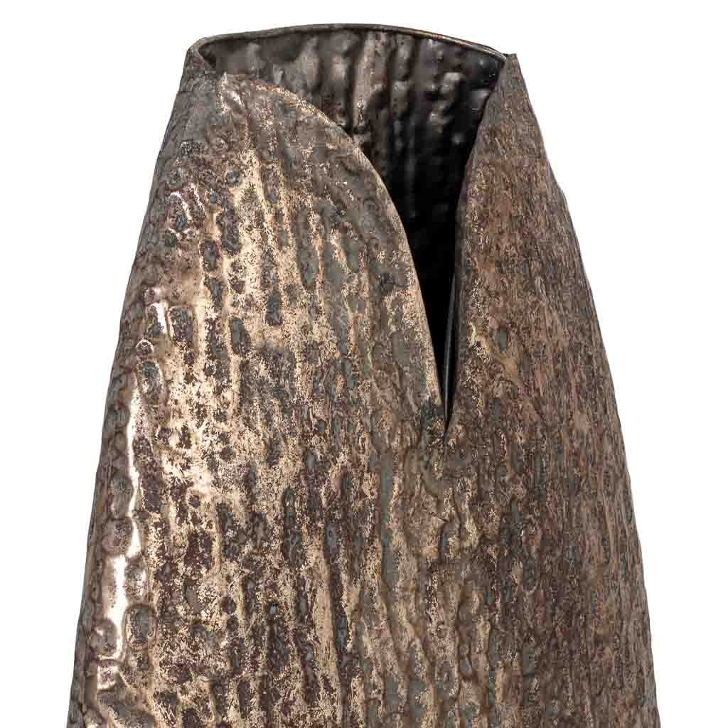 Vaso in metallo dorato 48x13,5x72,5h cm
