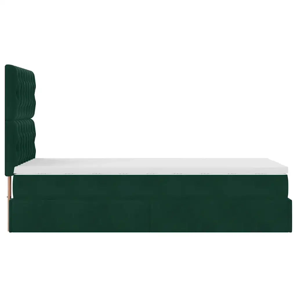 Struttura Letto Pouf con Materassi 100x200 cm Velluto 3314375