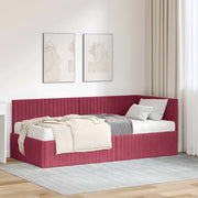 Struttura Letto Angolare con Materasso 2 pcs Verde Velluto 3393812