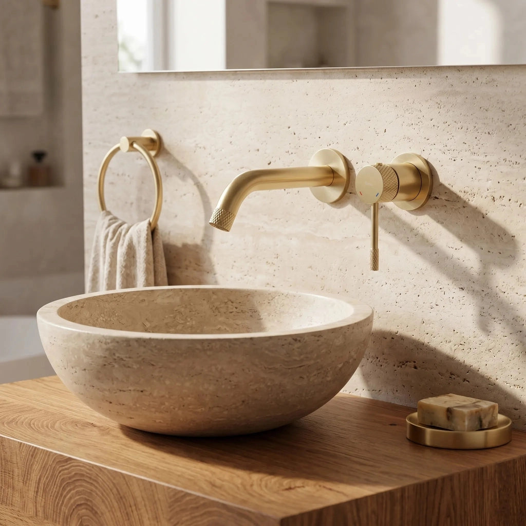 Rubinetto Da Parete Rea Venti Brush Gold