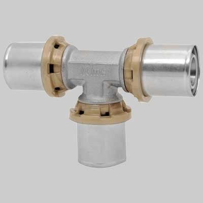 RACCORDO A TEE DOPPIO A PRESSARE  20 x 20 x 20     ICMA