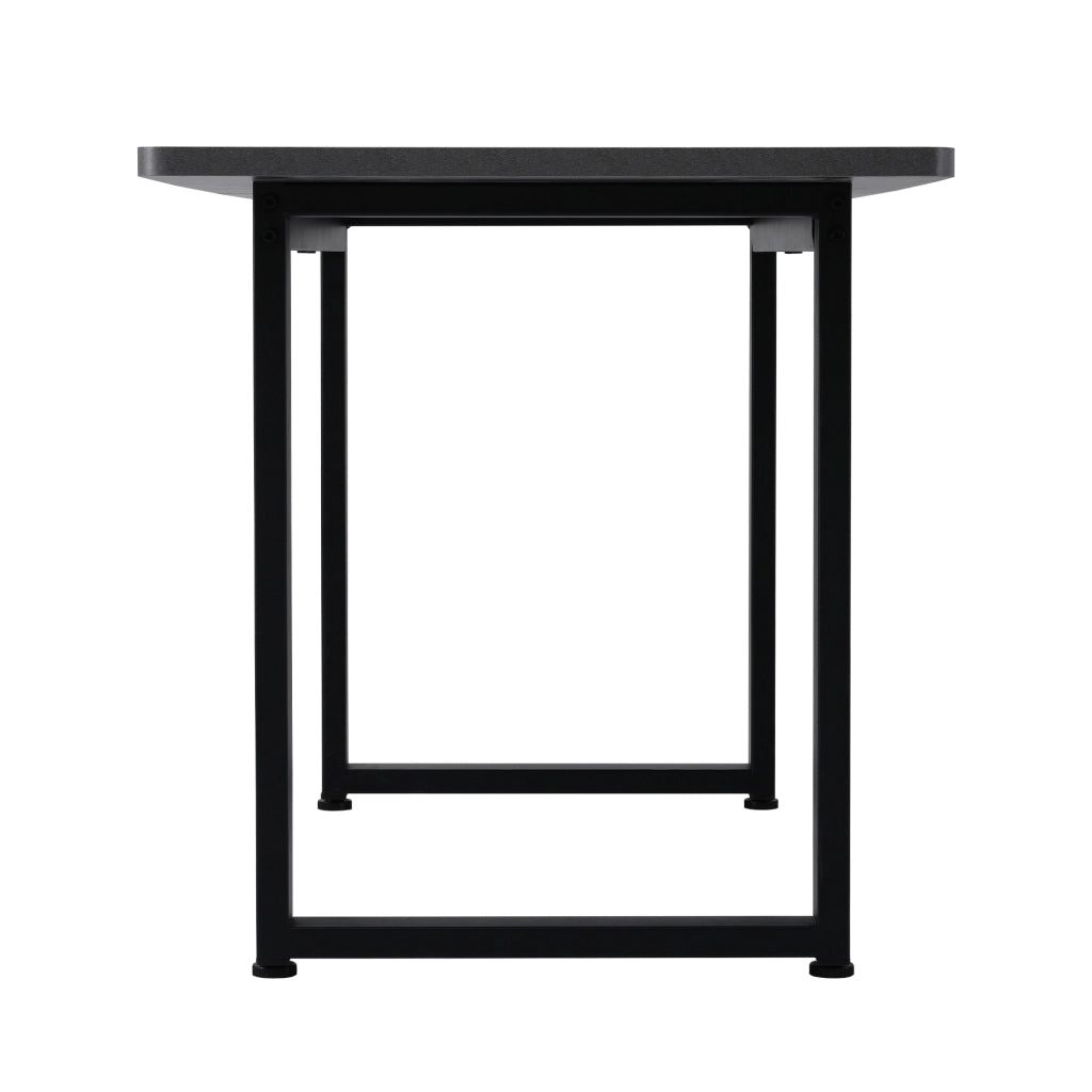 Sedia da Sala da Pranzo Set con Tavolo e 4 Sedie con Schienale in Rattan e Gambe in Metallo, Velluto Nero e Grigio