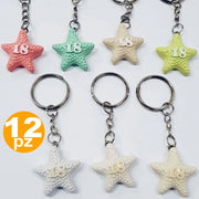Trade Shop - Set Bomboniera Bomboniere Stella Marina 18 Anni Compleanno Ceramica Porta Chiavi -