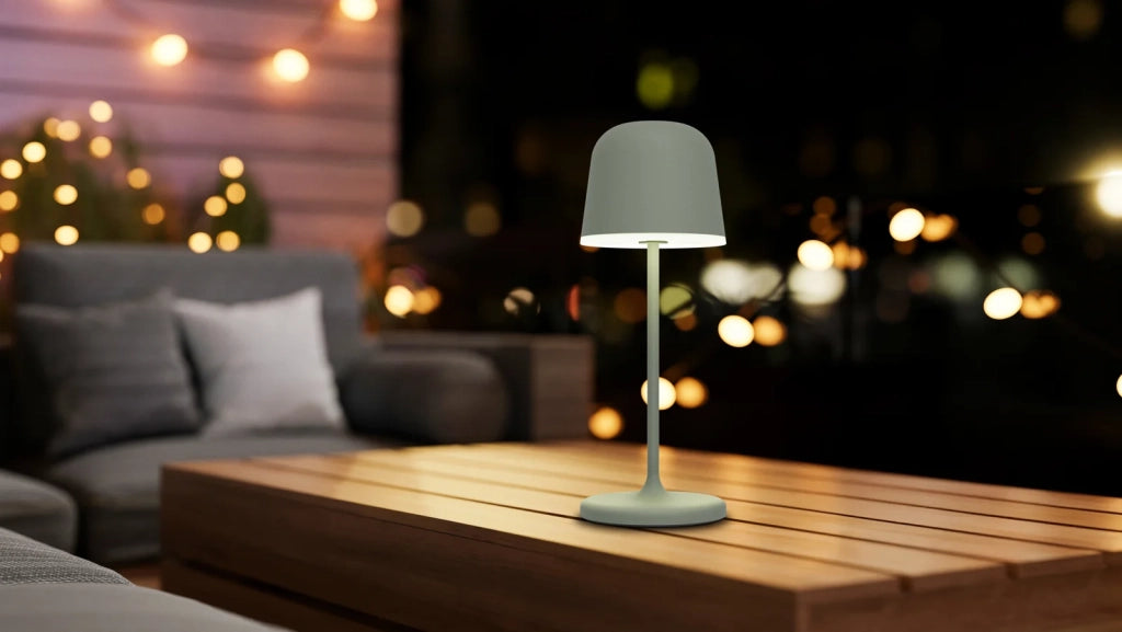 Lampada Ricaricabile Moderna Mannera-S Acciaio Verde Led 1,8W 170Lm Ip54