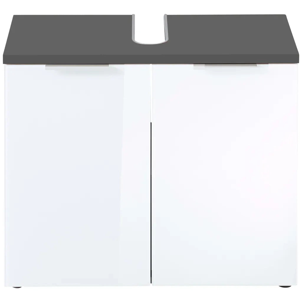 Germania Mobile Sottolavabo da Bagno GW-Pescara Grafite e Bianco 436470
