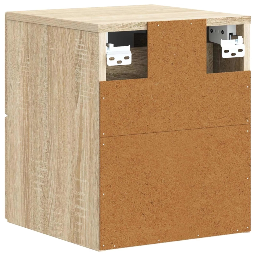 Mobiletto da notte a muro 2 pz Rovere Sonoma 33 x 34,5 x 40 cm 897960